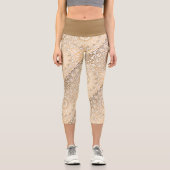 エスニックアジアオリエンタルマンダラゴールデンnブラウン カプリレギンス (正面)