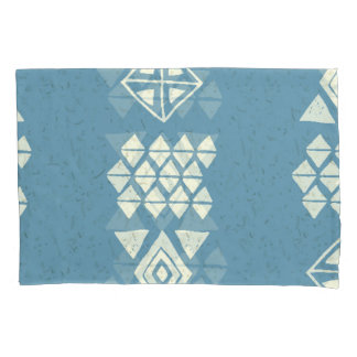 エスニックアステカ：青い幾何学的シームレス。 枕カバー