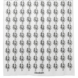 エスニックアフリカアートお祝い シャワーカーテン