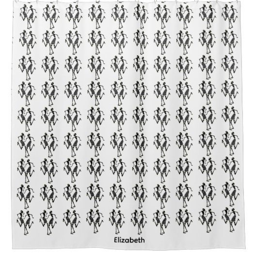 エスニックアフリカアートお祝い シャワーカーテン (正面)