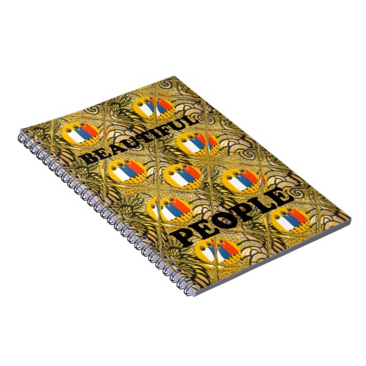 エスニックアフリカアートデザインプリント:美しい人々 ノートブック (右側)