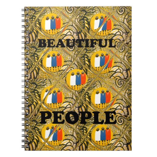 エスニックアフリカアートデザインプリント:美しい人々 ノートブック (正面)