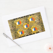 エスニックアフリカアートデザインプリント:美しい人々 長方形シール (封筒)