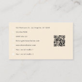 エスニックアフリカヒョウのブラシストロークデザイン 名刺 (裏面)