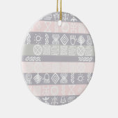 エスニックアフリカボホデザイン セラミックオーナメント (右)