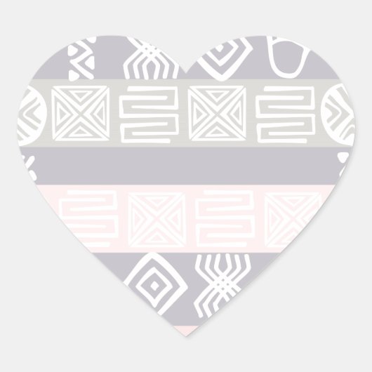 エスニックアフリカボホデザイン ハートシール (正面)