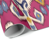 エスニックイカットの山伝統的形模様 ラッピングペーパー (ロールコーナー)