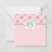 エスニックエレガントピンクファンシーティファニーテーマギフトラベル ノートカード (裏面)