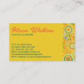 エスニックカラフルパターンオーナメント 名刺 (裏面)