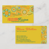 エスニックカラフルパターンオーナメント 名刺 (正面/裏面)