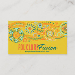 エスニックカラフルパターンオーナメント 名刺