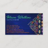 エスニックカラフルパターンオーナメント 名刺 (裏面)