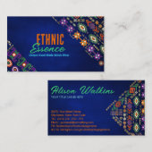 エスニックカラフルパターンオーナメント 名刺 (正面/裏面)