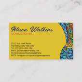 エスニックカラフルパターンオーナメント 名刺 (裏面)