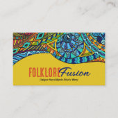 エスニックカラフルパターンオーナメント 名刺 (正面)