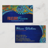 エスニックカラフルパターンオーナメント 名刺 (正面/裏面)