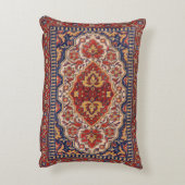 エスニックカラフルフローラ幾何学的ラグデザイン アクセントクッション (裏面(縦))