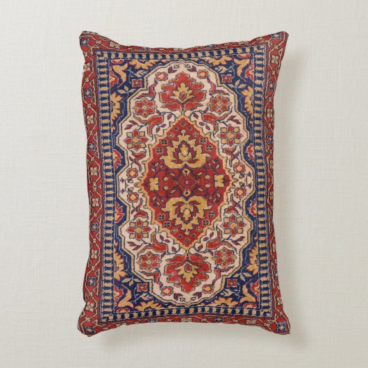 エスニックカラフルフローラ幾何学的ラグデザイン アクセントクッション (正面(垂直))