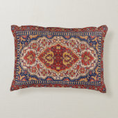 エスニックカラフルフローラ幾何学的ラグデザイン アクセントクッション (裏面)