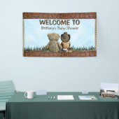 エスニックカントリーと西Lilカウボーイテディベア 横断幕 (トレードショー)