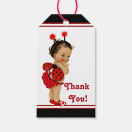 エスニックガールレディバグベビーシャワー ギフトタグ