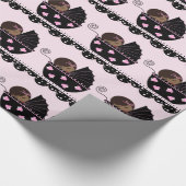 エスニックガール赤ちゃんシャワーギフトラップ ラッピングペーパー (角)