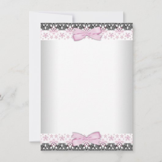 エスニックガール赤ちゃんシャワー サンキューカード (裏面)