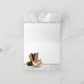 エスニックガール赤ちゃんシャワー ノートカード (内部)