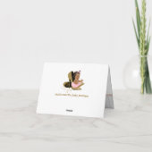 エスニックガール赤ちゃんシャワー ノートカード (裏面)