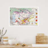 エスニックグループアジア地図1993 ポスター (キッチン)