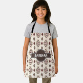 エスニックグレークリームパタミニマルーン エプロン (インサイチュ)