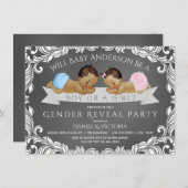 エスニックジェンダーリビールベビーシャワー招待状 招待状 (正面/裏面)