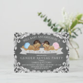 エスニックジェンダーリビールベビーシャワー招待状 招待状 (スタンド正面)