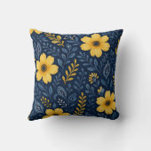 エスニックスタイリッシュ地中海のフローラアートパターン クッション (裏面)