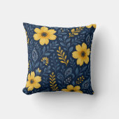 エスニックスタイリッシュ地中海のフローラアートパターン クッション (正面)