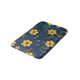 エスニックスタイリッシュ地中海のフローラアートパターン バスマット