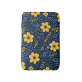 エスニックスタイリッシュ地中海のフローラアートパターン バスマット (正面縦)