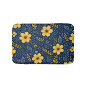 エスニックスタイリッシュ地中海のフローラアートパターン バスマット (正面)