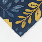 エスニックスタイリッシュ地中海のフローラアートパターン フリースブランケット (角)