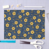 エスニックスタイリッシュ地中海のフローラアートパターン 薄葉紙 (クラフト)