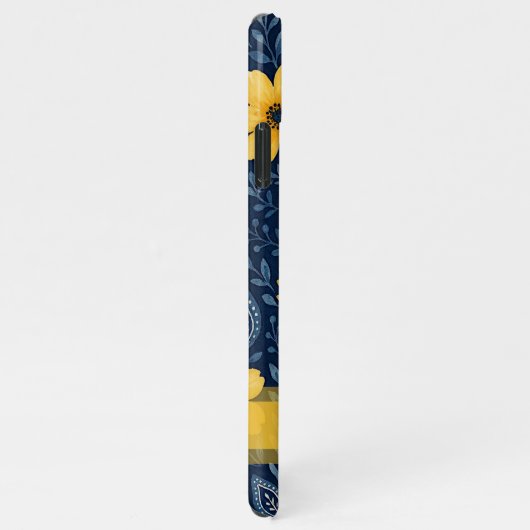 エスニックスタイリッシュ地中海のフローラアートパターン iPhoneケース (右側)