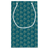 エスニックスタイルフローラミニプリントベージュオンティール（緑がかった色） スモールペーパーバッグ (裏面)