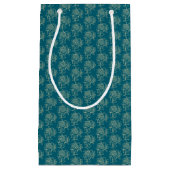 エスニックスタイルフローラミニプリントベージュオンティール（緑がかった色） スモールペーパーバッグ (正面)