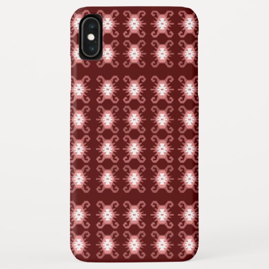エスニックスタイルレッドと赤面キリムインスパイアパターン Case-Mate iPhoneケース (裏面)