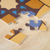 エスニックスタイル抽象芸術モザイクパターン ジグソーパズル (側面)