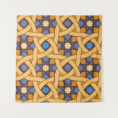 エスニックスタイル抽象芸術モザイクパターン タペストリー (正面(横))