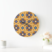 エスニックスタイル抽象芸術モザイクパターン ラージ壁時計 (ホーム)