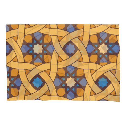 エスニックスタイル抽象芸術モザイクパターン 枕カバー (正面)