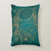 エスニックターコイズのアクセント枕 アクセントクッション (正面(垂直))