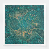 エスニックターコイズペーパーナプキン (正面)